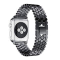 Scale Grain Zinc Alloy Five-bead Honeycomb Strap