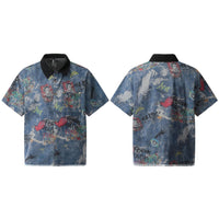 Same Summer American Retro Hip Hop Polo Collar Shirt