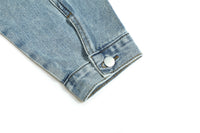 Funny Printed Jiugong Plaid Denim Clothes Jacket