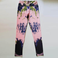 Ink Pattern High Waist Yoga Leggings