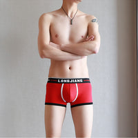 Men's Cotton Tight Sports Low Waist Boxers