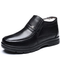 Men's wool and velvet warm non-slip cotton shoes