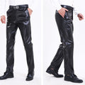 Slim-fit small feet skinny thin leather pants