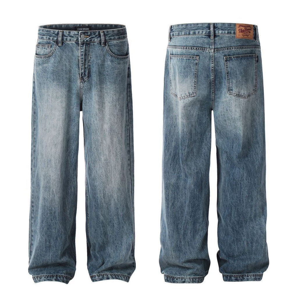 American Jeans Loose Wide Washed Blue