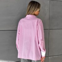 Oversize Loose Striped Blouse For Women