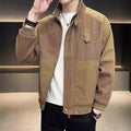 Knitted Splicing Coat Men's Spring And Autumn