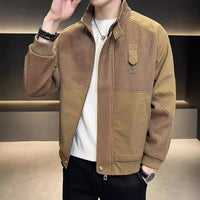 Knitted Splicing Coat Men's Spring And Autumn