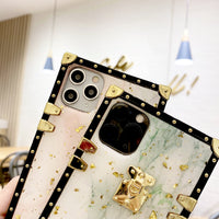 Compatible with Apple , Marbled Gold Foil Epoxy Phone Case
