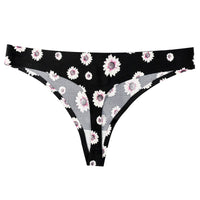Printed Breathable One Piece Low Waist Thong Women
