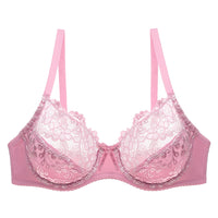 Sheer Embroidered Breathable Lace Bra