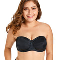 Non-slip strapless bra