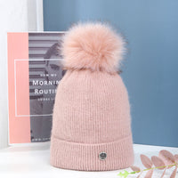All-match Biker Plus Velvet Warm And Windproof Knitted Woolen Hat