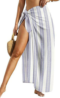 Women's Sheer Sarong High-Slit One-Size Swimsuit Cover-Up