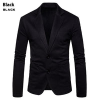 Simple Lapel Two-button Single Western Coat
