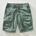 Elastic Men's Solid Color Casual Shorts