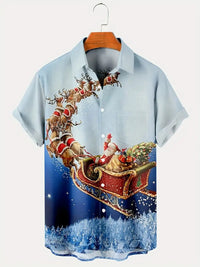 European And American Christmas Plus Size Men's 3D Shirt