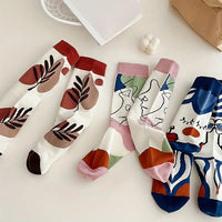 Oil Painting Art Autumn And Winter Socks
