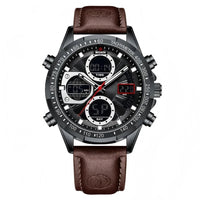Mens Sports PU Leather Belt Quartz Watch
