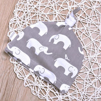 Autumn Hot Style Cotton Long Sleeve Elephant Print Trousers Hat