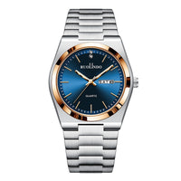 Ultra-thin Butterfly-clasp Steel-band Quartz Mens Watch