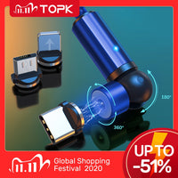 Spherical magnetic three-in-one 540° rotating data cable