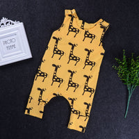 Giraffe Print Sleeveless Jumpsuit