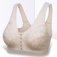Vest Style Large Size Front Button Bra Without Steel Ring