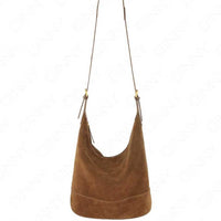 Retro Laid-back Suede Bucket A Versatile Slouchy Commuter Shoulder Or Crossbody Bag