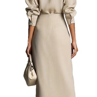 Womens Elegant Chic Sexy Solid-Color Irregular Pleated Dress