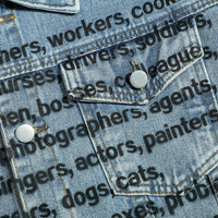 Hip Hop High Street English Letters Patterned Denim Jacket