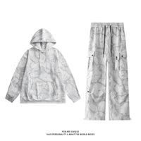 Tie Dye Sweater Pants Casual Suit Men