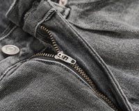 High Street Washed Denim Hole With Cat Whisker Brushed Shorts