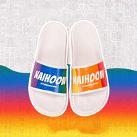 Rainbow plastic slippers women