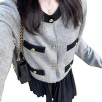 Women's Classic Style Knitted High-grade Sweater Short Coat
