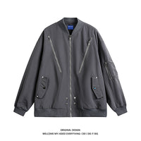 American Pilot Jacket Men's Autumn Fashion Brand Loose Black Advanced