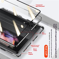 Folding Screen Magnetic Suction Fully Wrapped Glass Phone Case