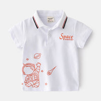 Children's Short Sleeve Top With Lapel Collar