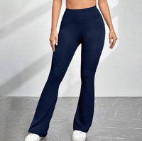 High Waisted Pocket Micro Flared Yoga Pants