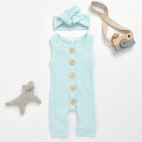 Featured button baby climbing suit
