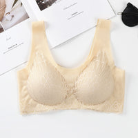 Latex Underwear Women's Seamless Lace Sleep Bra