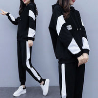 Womens Loose Plus-Size Fashionable Sportswear Set