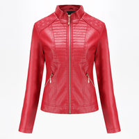 Women's motorcycle leather jacket