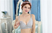 Ladies no steel ring lace plus size nursing bra