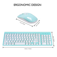 fashion wireless keyboard mouse set 2.4G thin   desktop laptop accessories