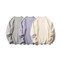 Women's Round Neck Sweater Autumn Winter Coat Retro Brocade Sweater