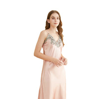 Women's Silk Lace Sexy V-neck Nightdress