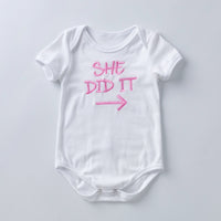 Cartoon animal alphabet black white baby romper