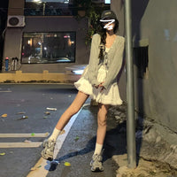 Women's Simple French First Love White Suspender Dress Short Skirt