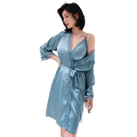 Chiffon strapless nightdress with chest pad