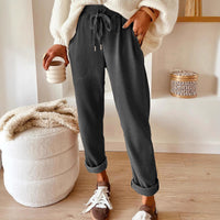 Women's Casual And Fashionable Solid-color Wide-leg Pants